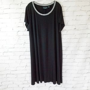 🔥SOLD🔥CYNTHIA ROWLEY Short Sleeve Black Dress 3X